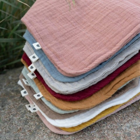 BIBS BANDANA BIB MUSTARD bandanka śliniak z kieszonką na smoczek 100% organic cotton