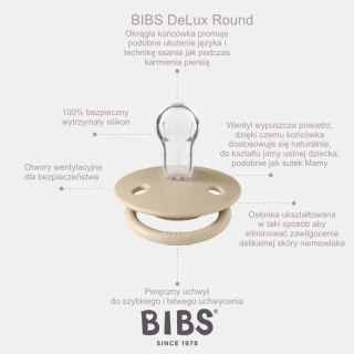 BIBS DE LUX BLUSH NIGHT Smoczek uspokajający silikonowy ONE SIZE