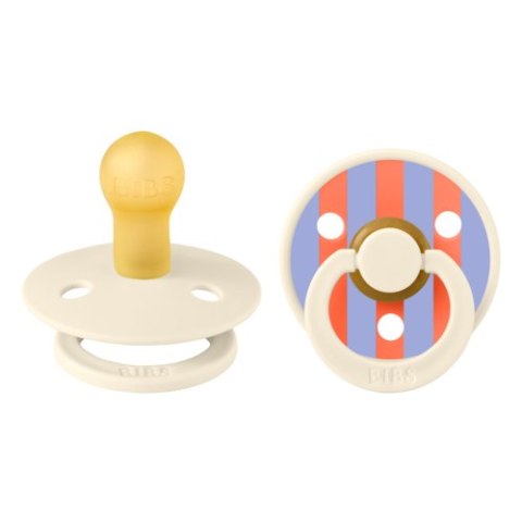 BIBS STUDIO COLOUR 2-PACK PIN IVORY & HUSH S Smoczek uspokajający kauczuk Hevea