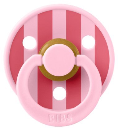BIBS STUDIO COLOUR BABY PINK/CORAL Smoczek uspokajający kauczuk Hevea, roz M, FLOWPACK
