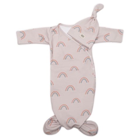 Hi Little One śpiworek dla Noworodka wielofunkcyjny TOG 0,5 BIO bawełna FISH RAINBOW muumee
