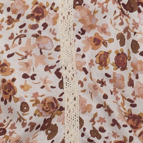 Hi Little One rampers dla dziewczynki BOHO FLOPI Cognac roz M Pom Pom