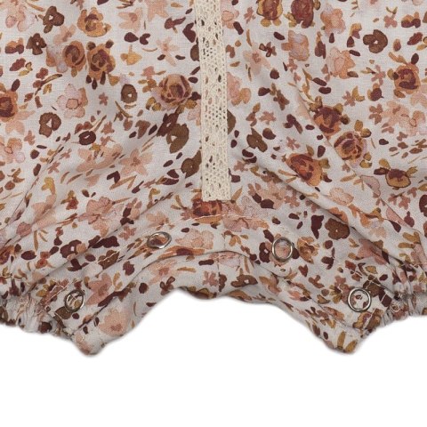 Hi Little One rampers dla dziewczynki BOHO FLOPI Cognac roz M Pom Pom