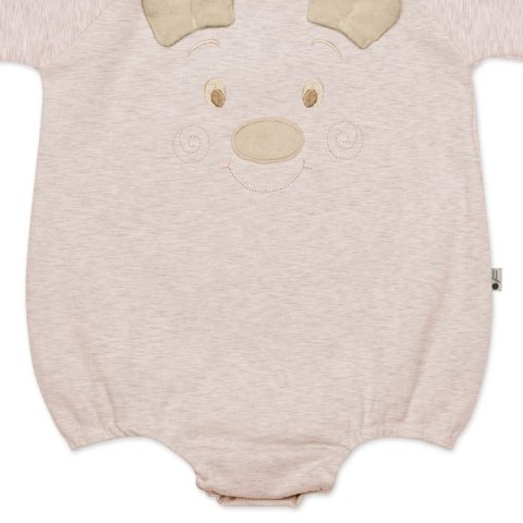 Hi Little One rampers dziecięcy MIŚ OverSize BOHO Dark Pink roz L Pom Pom