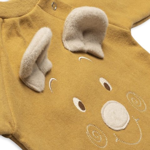 Hi Little One rampers niemowlęcy MIŚ OverSize BOHO Mustard roz M Pom Pom