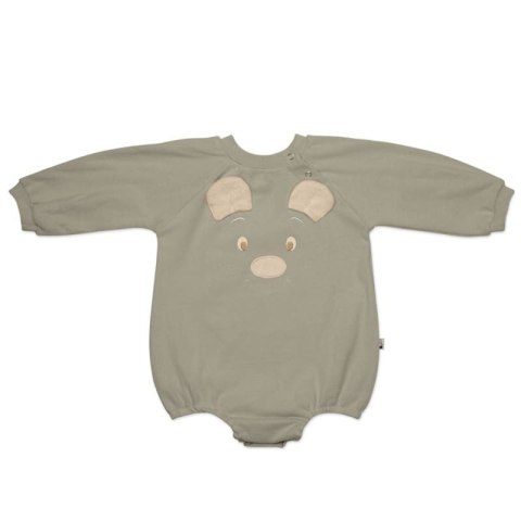 Hi Little One rampers niemowlęcy MIŚ OverSize BOHO Sage roz S Pom Pom
