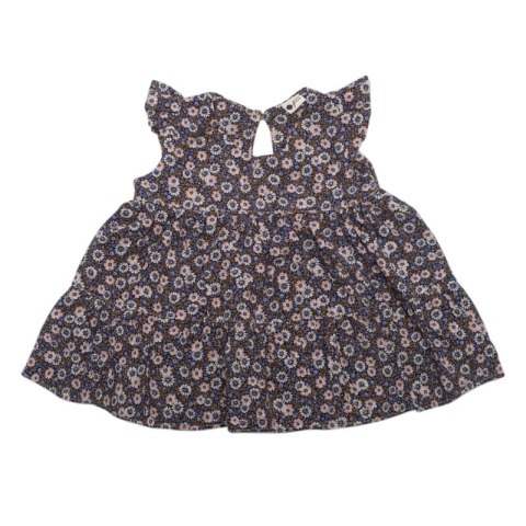 Hi Little One bluzeczka z bufkami i bloomery BOHO FLO Blue roz L Pom Pom