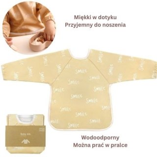 Hi Little One śliniak fartuszek z kieszonką wodoodporny SMILE muumee