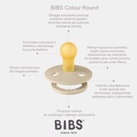 BIBS COLOUR DEEP SPACE S Smoczek Uspokajający kauczuk Hevea