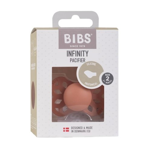 BIBS INFINITY ANATOMICAL PEACH M Smoczek ortodontyczny silikonowy