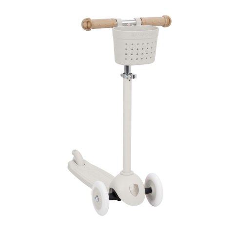 Banwood Hulajnoga ECO z koszykiem Pin & Ride Ivory