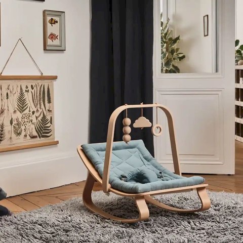 Charlie Crane Leżaczek Levo buk Organic Orage