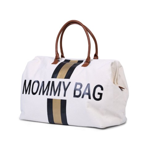Childhome Torba Mommy Bag Paski Czarno-Złote