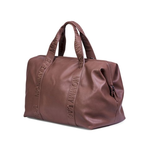 Childhome Torba Mommy Bag Signature Vegan Leather Dark Brown