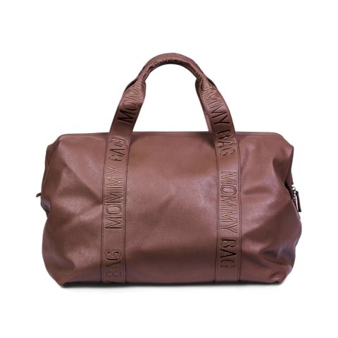 Childhome Torba Mommy Bag Signature Vegan Leather Dark Brown