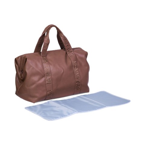Childhome Torba Mommy Bag Signature Vegan Leather Dark Brown