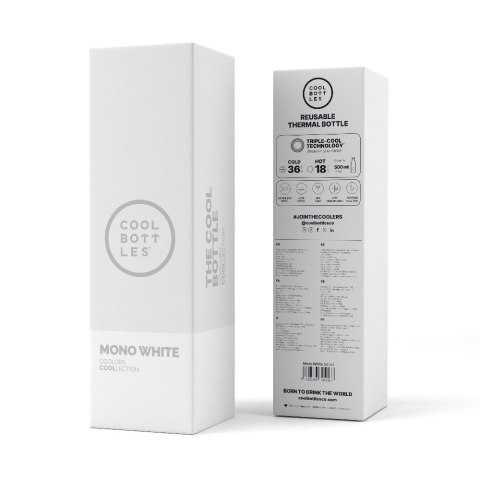 Cool Bottles Butelka termiczna 500 ml Mono White