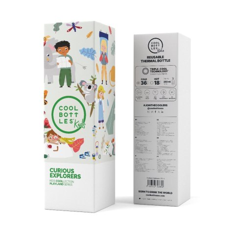 Cool Bottles Butelka termiczna Kids 350 ml Curious Explorers