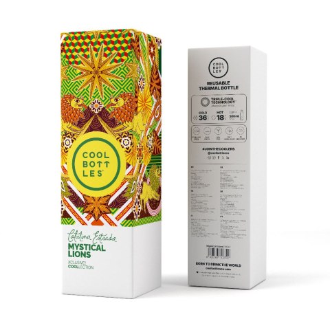 Cool Bottles Butelka termiczna Xclusive! 500 ml Lara Costafreda - Mystical Lions