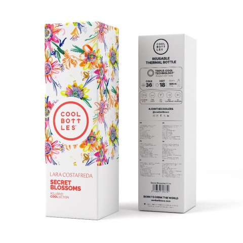 Cool Bottles Butelka termiczna Xclusive! 500 ml Lara Costafreda - Secret Blossoms