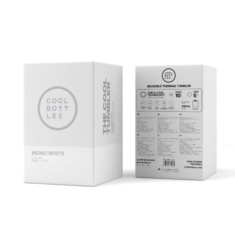 Cool Bottles Kubek termiczny 330 ml Mono White