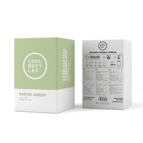 Cool Bottles Kubek termiczny 330 ml Pastel Green