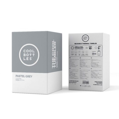 Cool Bottles Kubek termiczny 330 ml Pastel Grey