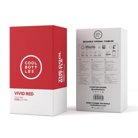 Cool Bottles Kubek termiczny 550 ml Vivid Red