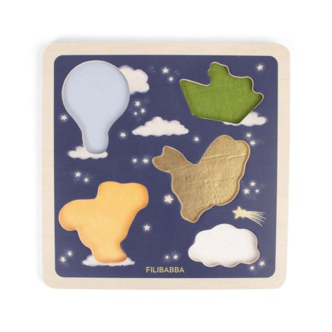 Filibabba Drewniane puzzle sensoryczne Little Adventurers