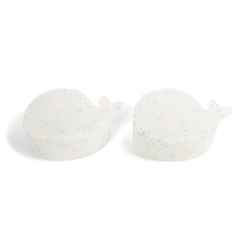 Filibabba Zestaw 2 silikonowych mini pudełek na przekąski Wieloryb Christian Confetti