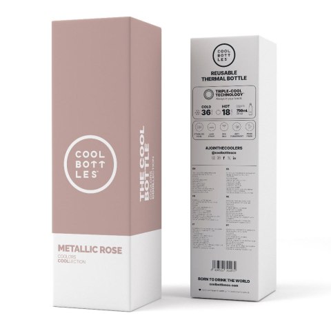 Cool Bottles Butelka termiczna 750 ml Metallic Rose