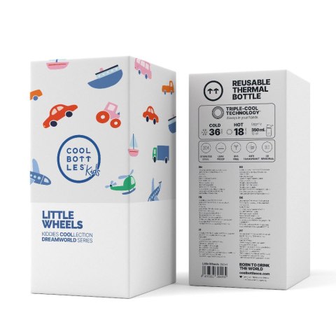 Cool Bottles Butelka termiczna Kiddies 350 ml Little Wheels