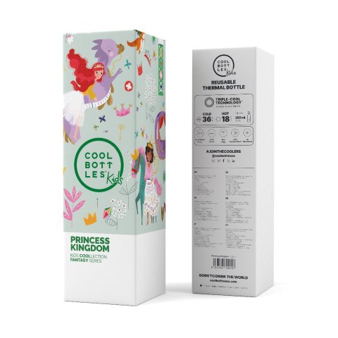 Cool Bottles Butelka termiczna Kids 350 ml Princess Kingdom