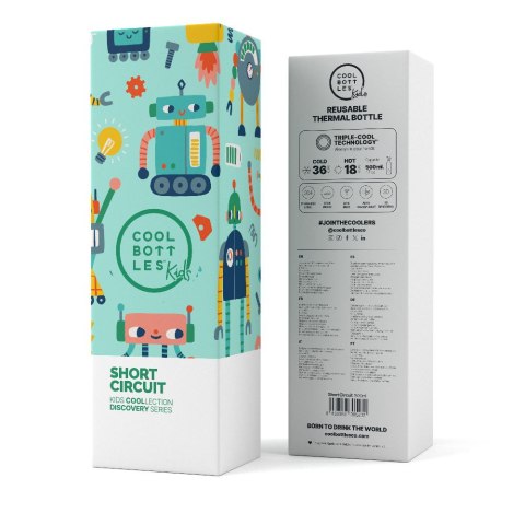 Cool Bottles Butelka termiczna Kids 500 ml Short Circuit