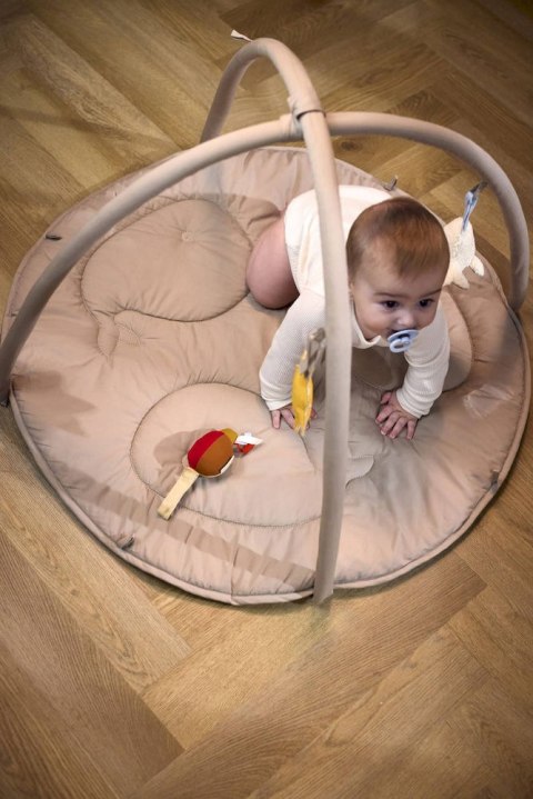 Filibabba Mata edukacyjna z 3 zabawkami Beige