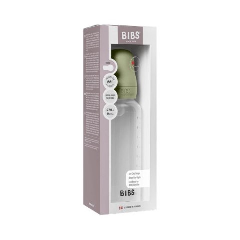 BIBS BUTELKA PLASTIC PP ze smoczkiem antykolkowym z silikonu medycznego poj. 270 ml SAGE