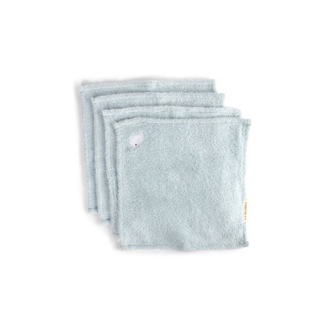 Filibabba Haftowana Myjka 27x27 cm GOTS - 4-pak - whale