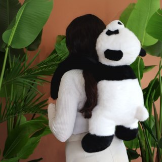 DOUDOU - obciążeniowa pluszowa panda Podcoll Histoire d'Ours, 75 cm, czarno-biały
