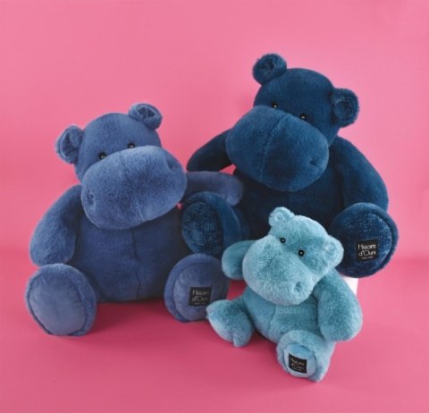 DOUDOU - pluszowy hipopotam HIP'POP Histoire d'Ours, 40 cm, morski granatowy