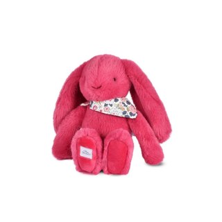 DOUDOU - pluszowy królik Lapin Fleurette Doudou et Compagnie, 25 cm, fuksja