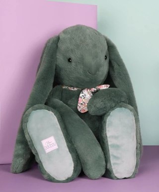 DOUDOU - pluszowy królik Lapin Fleurette Doudou et Compagnie, 50 cm, zielony eukaliptusowy