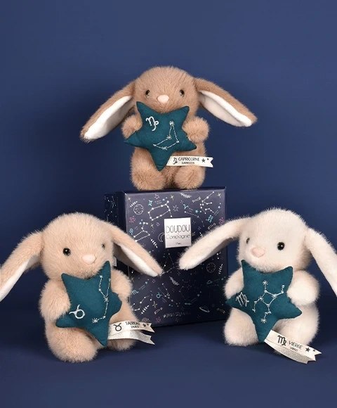 DOUDOU - pluszowy królik ze znakiem zodiaku DOUDOU ASTRO, Doudou et Compagnie, 12 cm, strzelec