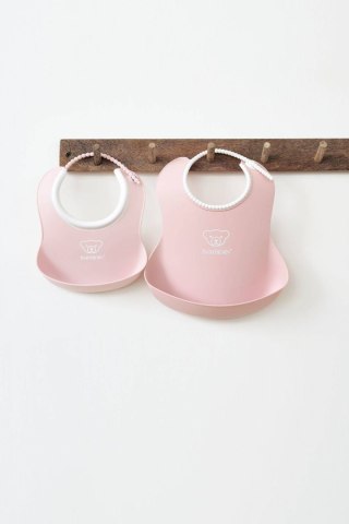 BABYBJORN - zestaw śliniaków mały/duży - Powder Pink