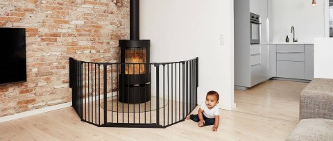 Baby Dan - Osłona kominka Flex XL, czarny