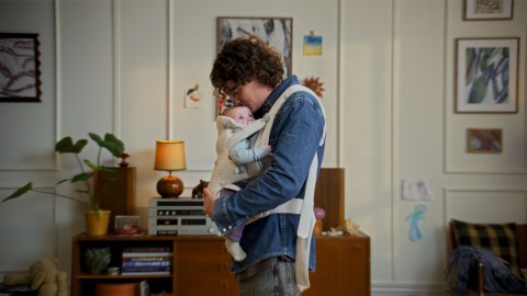 BABYBJORN - nosidełko HOLD, MESH, kremowe