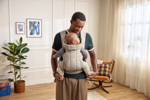 BABYBJORN - nosidełko HOLD, WOVEN, piaskowoszary