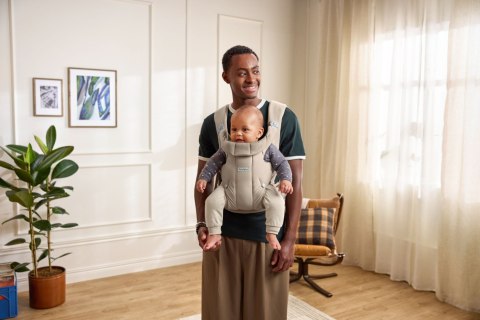 BABYBJORN - nosidełko HOLD, WOVEN, piaskowoszary