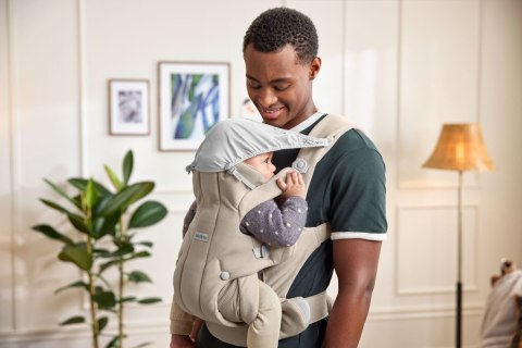 BABYBJORN - nosidełko HOLD, WOVEN, piaskowoszary