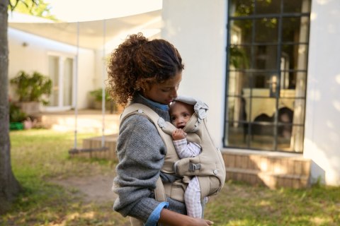 BABYBJORN - nosidełko HOLD, WOVEN, piaskowoszary