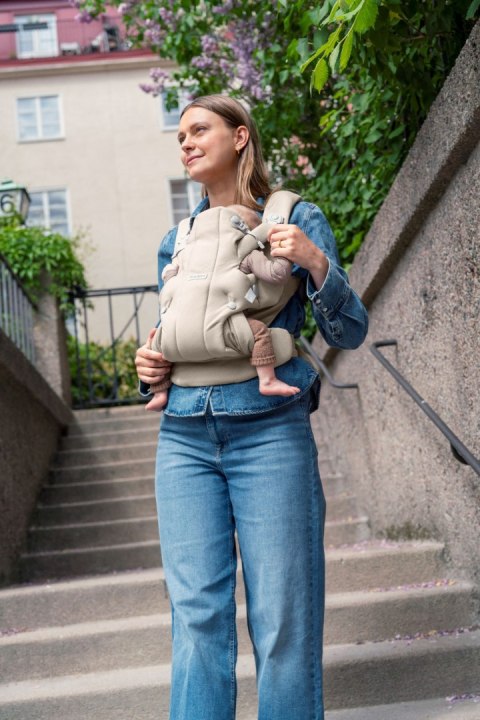 BABYBJORN - nosidełko HOLD, WOVEN, piaskowoszary